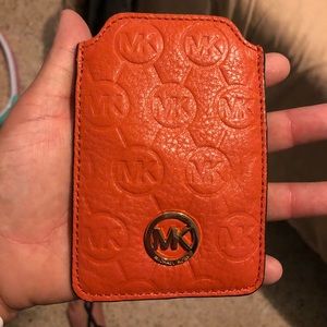 Orange Michael Kors Phone Sleeve